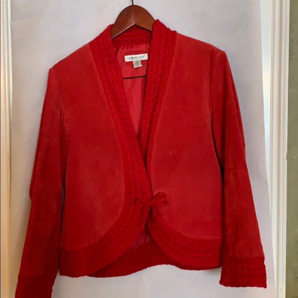 Coldwater Creek red leather jacket PL